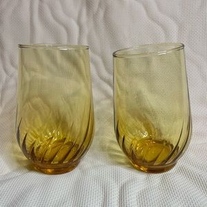 Vintage Golden Anchor Hocking Regal 12 oz. Tumbler Beverage Glasses (Qty 2)